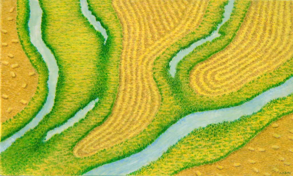 2026 casein on panel 12 x 20