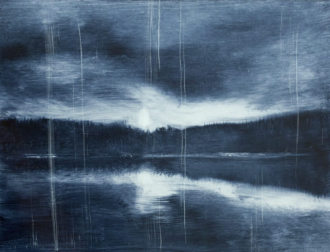 2018 oil on acetate 8 1/2 x 11 inches