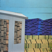 2022 acrylic and aerosol on wood 15 x 15 inches