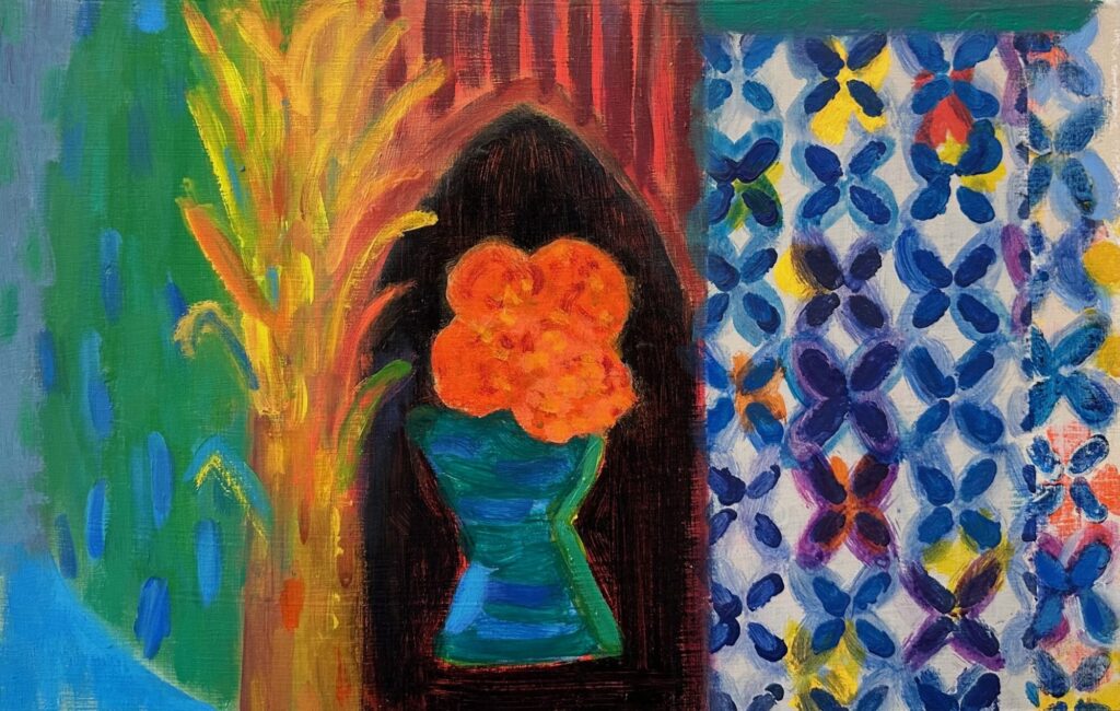 2026 oil and acrylic on wood panel 11 1/4 x 17 3/4