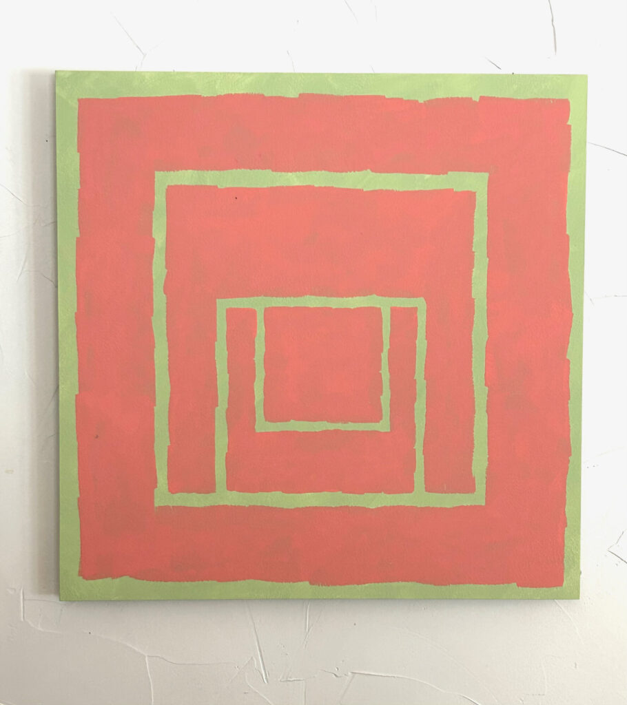 2026, flashe on aluminum, 18 x 18