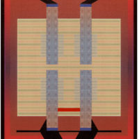2008 acrylic and archival ink on canvas 14 x 12 inches