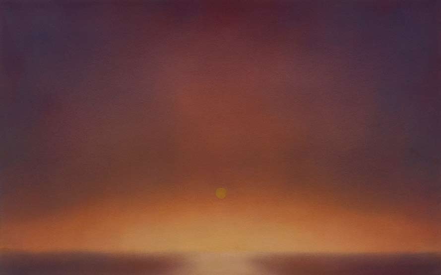 Watercolor on paper 29 x 57 ¬Ω inches David Dewey