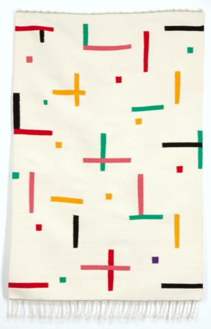 2008 weft wool, warp linen 68 1/2 x 46 inches