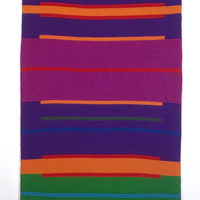 1996 weft wool, warp linen 68 x 45 inches