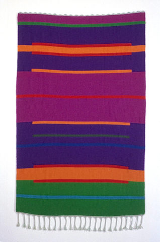 1996 weft wool, warp linen 68 x 45 inches