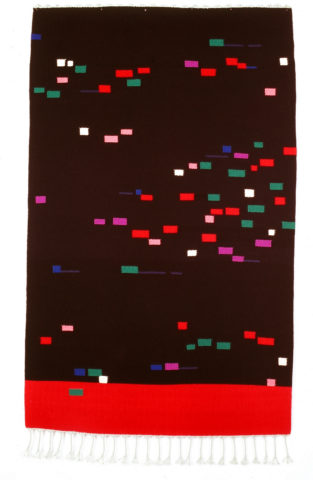 2002 weft wool, warp linen 71 x 45 inches