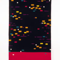 2005 weft wool, warp linen 70 1/2 x 43 inches