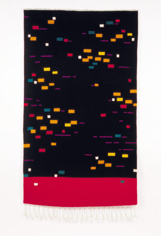 2005 weft wool, warp linen 70 1/2 x 43 inches