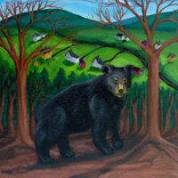 2007 oil on board 7 x 7 inches