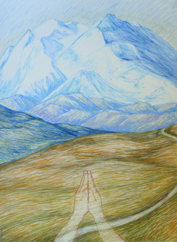 2008 pastel on paper 30 1/4 x 22 1/2 inches