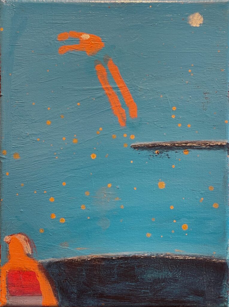 2026 acrylic on canvas 12 x 9 inches