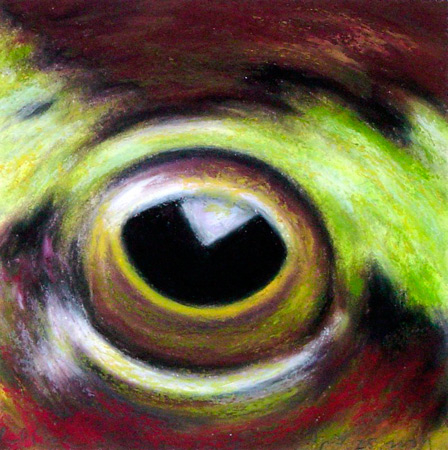 2004 oil pastel on paper 4 1/4 x 4 1/4 inches