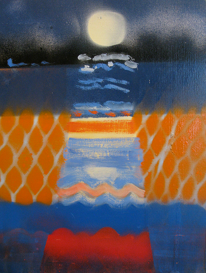 Mohammadi MOONSCAPE VI 2012 12 x 9 inches acrylic and enamel on wood.jpg