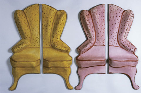 2001 shaped fresco 48 x 34 x 5 inches each