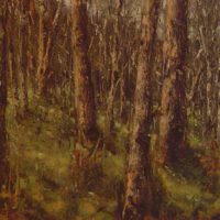 2000 oil on panel 16 x 40 inches Private Collection