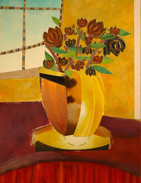 2009 watercolor/collage 18 x 14 inches