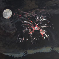 1982 oil on masonite 16 x 20 inches
