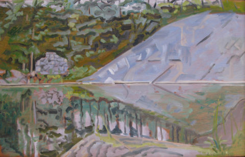 2002 oil on panel 10 3/4 x 16 7/8 inches