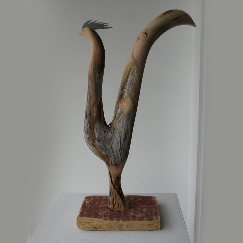 2014 driftwood and metal 18 x 6 x 11 1/2 inches