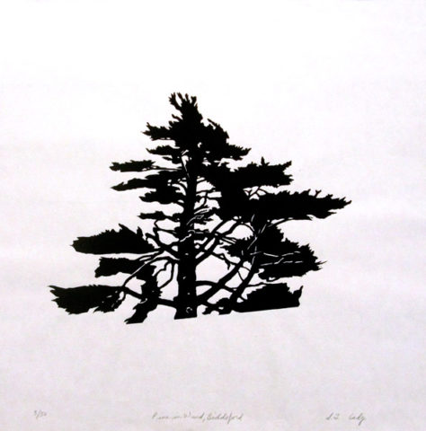 1998 woodblock print 22 x 24