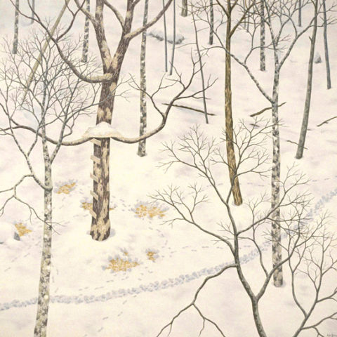 2003 casein on panel 24 x 24 inches in Private Collection
