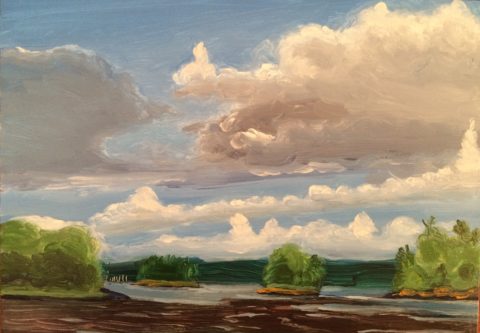 oil on aluminum 5 x 7 inches