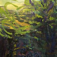 2017 oil on wood panel 24 x 12 inches