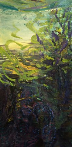 2017 oil on wood panel 24 x 12 inches