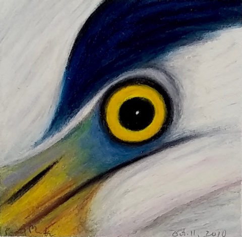 oil pastel on paper 5 x 5 inches