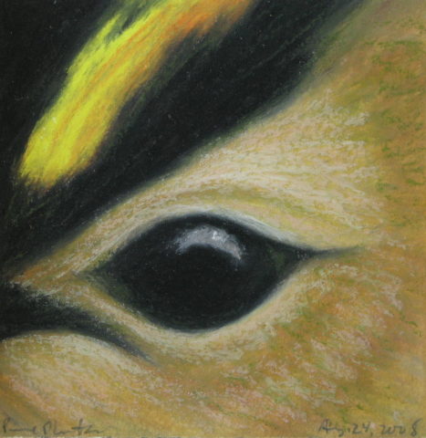 oil pastel on paper 5 x 5 inches