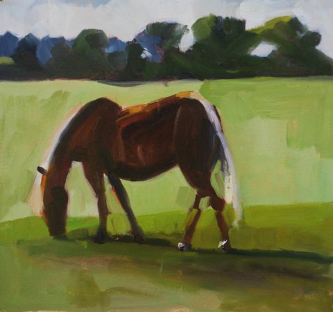 2017 oil on paper on birch 11 x 12 inches