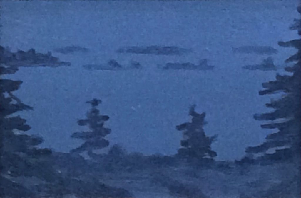 oil on canvas. 5 x 7 inches