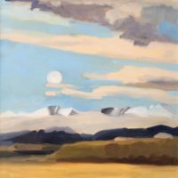 2018 oil on paper on birch 12 x 12 inches