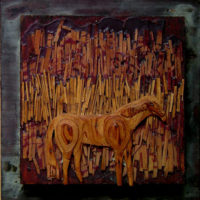 wood relief 10 x 8 inches Private Collection