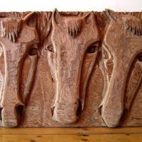 wood relief 24 x 36 inches Private Collection