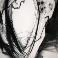 2008 charcoal on paper 55 x 40 inches framed