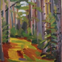 2018 oil on paper mounted on wood 10 x 8 inches