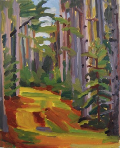 2018 oil on paper mounted on wood 10 x 8 inches