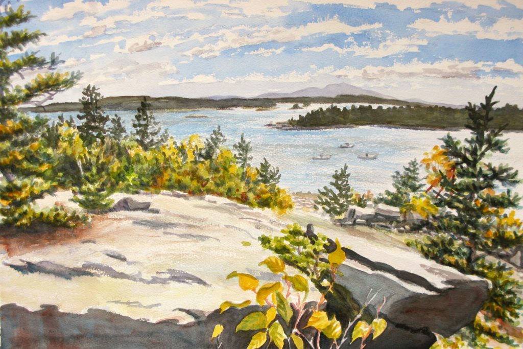 2016 watercolor 15 x22 inches In Private Collection