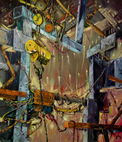 1991 oil on canvas 65 x 56 inches