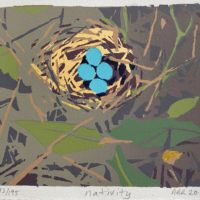 2017 silkscreen 5 x 7 inches