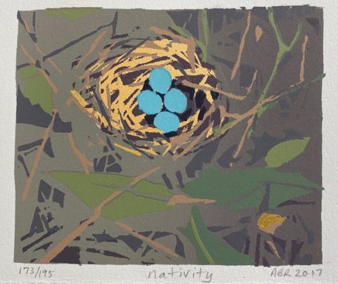 2017 silkscreen 5 x 7 inches
