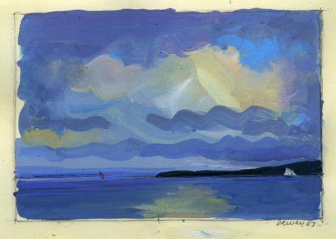 2008 watercolor, gouache on paper 5 18 x 8 1/4 inches