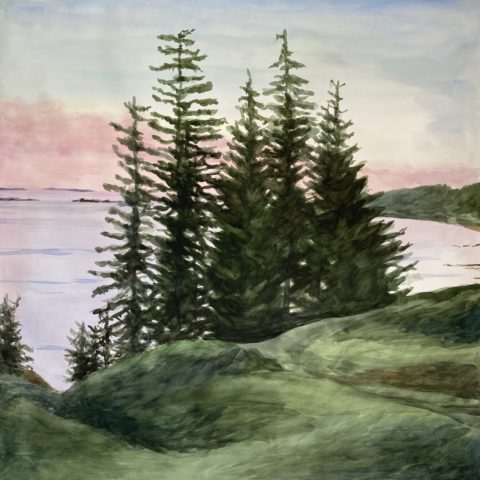 2020 watercolor 48 x 48 inches
