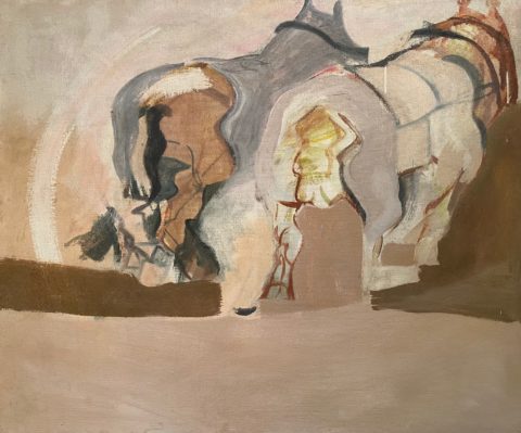 1957 oil on linen 35 x 29 inches