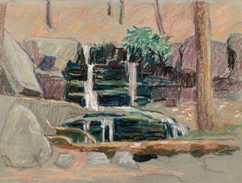 c. 1975 pastel 9 1/2 x 12 1/2