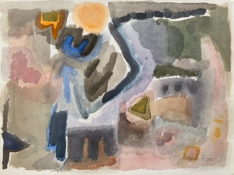 c. 1986 watercolor 12 x 16 inches