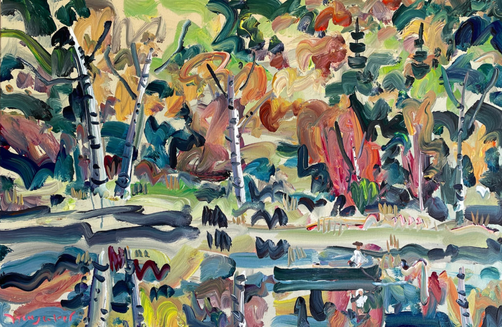 2022 acrylic on canvas 18 x 36 inches