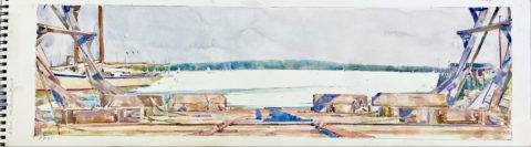 2021 watercolor 6 1/2 x 22 inches